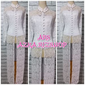 atasan kebaya akad nikah kebaya brukat putih free longtorsi