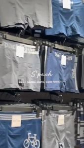 Boxer Seamless SPACH M023 Motif Corak 6pcs / Bahan Eslatis Lembut / Karet Lebar