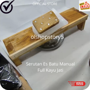 Alat Serut Es Batu Full Kayu Jati / Serutan Es Batu Manual / Serutan Es Kepal Millo