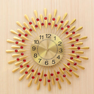 38/50cm Diameter Peacock 3D Wall Clock Metal European Style Wall Art Home Decor for Living Room