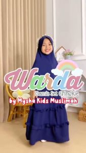 Gamis Anak Perempuan Set Hijab Warda Gamis Set Cringkle untuk Usia 2-10 thn by Mysha Kids Muslimah