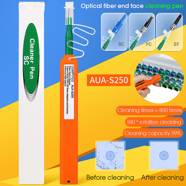 Scfcst 25mm Ftth Fiber Optic Cleaning Pen Lcmu 125mm One Click Cleaning Fiber Optic Cleaner 8427