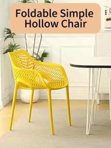 Elegant Modern High-Density Polyethylene Bar Stool with Square Grid Backrest and Comfortable Seat