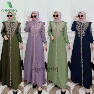 Gamis Renda Pesta Arab Import Murah Mewah Terbaru Premium Maxi Zoya Kekinian Pakaian Wanita BY TOKO ANFASHA