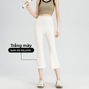 MiiOW | Quần Capri yoga Ice Silk Shark High Waist Catman Red Grey Seven Bells For Women Summer Outerwear Fitness Nylon Spandex