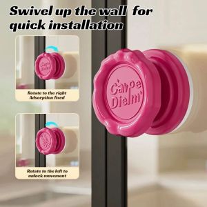 💕Vacuum Suction Cup Door Handle hooker Convenient door opening loadbearing nopunch Beautiful Hooks Use as a toilet lifter Multipurpose Sticky hook Pow