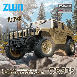 C8835 1:14  2.4G RC Car Simulation 4x4 All-terrain Off-road Climbing Vehcile Remote Control Military Jeep Toy Best Gift for Kids