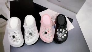 LIMITLESS Sepatu Sandal Slip On Wanita FUJI Permata  Wedges Platform Sendal Slop Cewek