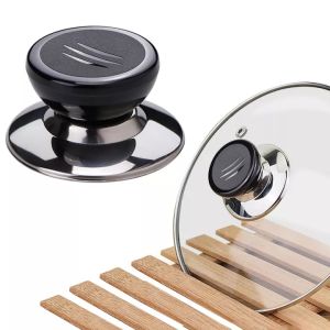 2/4pcs Stainless Steel Pot Cover Handle Universal Round Replacement Anti Scalding Pot Cover Handle Kitchen Cooker Accessories