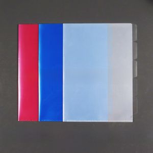 Thickened Transparent Artwork Page Holder A5 Multi-page Document Folder L-shaped File Folder for Business And Cultural Use