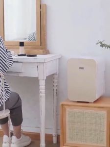 Tủ lạnh mini 12 lít - Tủ lạnh SAST ST-12L 2 ngăn làm lạnh hâm nóng - Tủ đựng mỹ phẩm có hiển thị nhiệt độ bảo quản thực phẩm siêu tiện lợi - Cả làm lạnh và hâm nóng