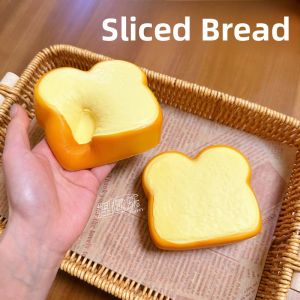 Thick Milk Bread Toy Squeezable Slow Rebound Soft Sticky Mud Sensation Absorb Hand Toy Realistic Food Simulation Stress Relief Toy