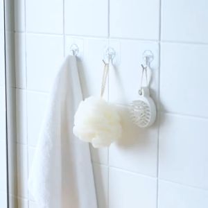 Feyhlong ตะขอแขวนผนัง 50 ชิ้น ตะขอแขวนติดผนัง ตะขอติดผนัง ที่แขวนของ ตะขออเนกประสงค์ ไม่ต้องเจาะผนัง