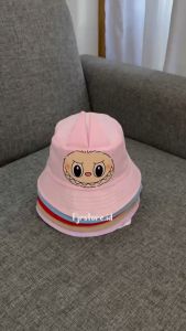 Topi Bucket Anak Perempuan Anak Laki-Laki Motif Labubu Telinga Tanduk model terbaru