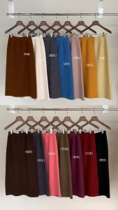 Váy Midi Chữ a Dày Dặn Thắt Lưng Dáng Thẳng Màu Trơn Váy Midi Chữ a Đa Năng Váy Midi Chữ a Phong Cách Hàn Quốc