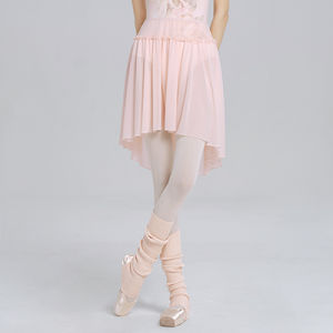 Women Ballet Skirts Pink Soft Mesh Elastic Waist Adult Translucent Dance Tulle Skirt