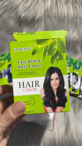GỘI LÀ ĐEN OLIVE PHỦ BẠC 100% HỘP 10 GỐI LÊN MÀU CHUẨN ĐẸP