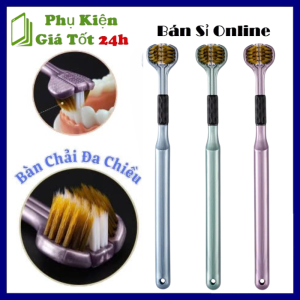 Bàn Chải Đánh Răng 3 Chiều Lông Mềm Mại Đánh Bay Mọi Vết Bám - Bàn Chải Chà Răng Đa Chiều 3 Mặt Lông Mềm Đánh Bay Mọi Mảng Bám Tiện Lợi