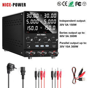 KUAIQU | NICE POWER SPS3010-2KD 3 Way Laboratory Power Supply 30V 10A 20A 60V 5A Student Power Supply 1-Key Series Parallel USB Output