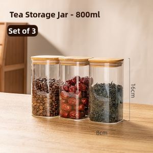 NEWAIR | Food-Grade Airtight Tea Container Glass Storage
