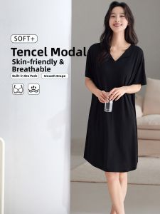 V.C.I | Breast Padded Plus Size V-neck Sleep Dress