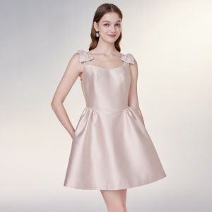 TAMMY TANGS | Sugar Power Princess Style Satin Ball Gown Dress With Sashes High Waist A-Line Skirt Sleeveless Back Zipper For Women