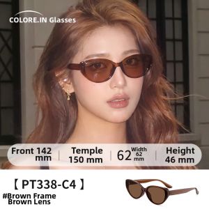 Colore.in | Polarized Brown Cat Eye Sunglasses For Women Square Round Faces