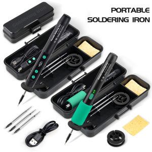LF USB Soldering iron 8W 3-levels Adjust temperature Li battery charge soldering iron Welding Set DIY Home Repair solder set