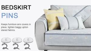 Attmu 60 Pcs Upholstery Tacks Headliner Pins Clear Heads Twist Pins for Slipcovers and Bedskirts 0.5 Inches Bed Skirt Pins