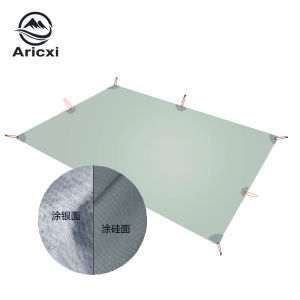 ผ้าพื้นที่นอนปีนเขา Aricxi Light Shelter 15D เข้าสีกันน้ำเงิน ผ้าไนลอนสีเงิน สำหรับการเดินทางกลางแจ้งและปีนเขา