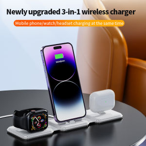 Magnetic Wireless Charger 3 in 1 Stand Foldable for iPhone 14 13 12 Pro Max Airpods Pro 3 iWatch 7 6 Portable Fast Chargers