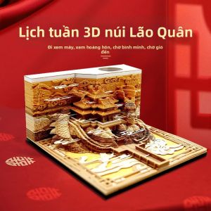 Đèn Bàn Lịch 3D Khắc Giấy Năm Ngựa Âm Lịch Sáng Tạo