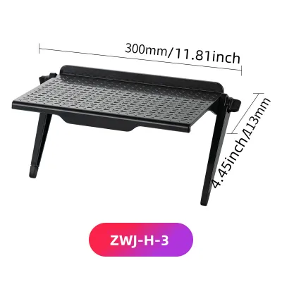 Kệ Để Màn Hình TV Có Thể Điều Chỉnh Chất Liệu Thép Đen Giá Để Màn Hình Máy Tính Để Bàn Có 2 Hộp Đựng Đồ Giá Để Bộ Định Tuyến Thân Thiện Với Môi Trường