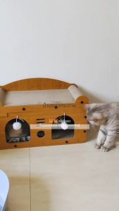 ลับเล็บแมว ที่ฝนเล็บแมว cat scratcher ที่รับเล็บแมว มัลติฟังก์ชั่นสามในหนึ่งเดียว 2 ชั้น