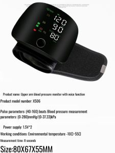 Portable Smart Wrist Voice Blood Pressure Monitor Chinese and English home electronic blood pressure