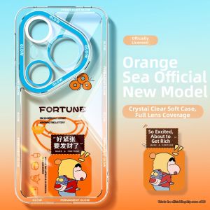 New Orange Sea Transparent Anti-Fall High-End Phone Case