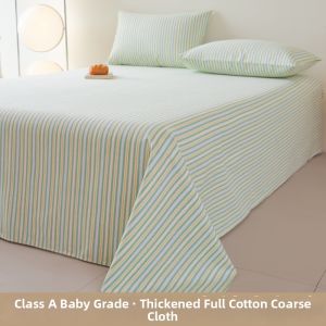 BEIPIN | Cotton Bed Sheet Single Use for Student Dorm All Seasons