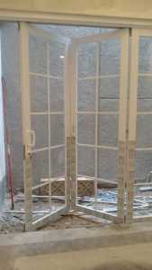 kusen aluminium Dan kaca mengerjakan pintu geser & pintu kaca/pintu alumunium dll