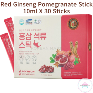 Red Ginseng Pomegranate Stick 10ml X 30 Packets / Korean Red Ginsing & Pomegranate Extract / Energy & Immunity Boost Daily Vitality Boost