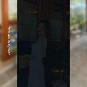 Áo dài trắng cổ tròn tay lỡ học sinh đi học may sẵn truyền thống lụa mỹ cao cấp