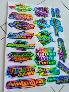STICKER Stiker Herexsticker paksSticker racingSticker Herexsticker Vijar(Vixion) bahan HOLOGRAMsudah di cutting/potongantahan air
