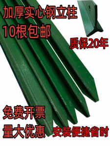 Thickened Y-Shaped Fence Net Pointed Head Solid Column Triangle Iron Anti-Rust Wire Mesh Flower Border Fence Post Hardware Tools