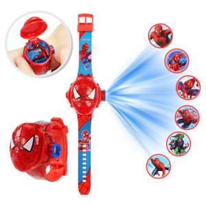 2025 New 3D Projection Spiderman Children Watches for Kids Frozen Elsa Girls Digital Clock School Student Gift relogio infantil