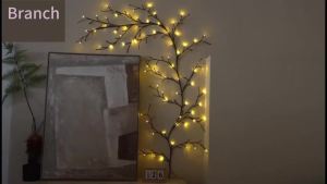 【HOSPORT】96LEDS bendable willow vine light 8Moes Light for Home DecorLighted Led Willow Vine branch Lights Party Window Decor for Walls Bedroom Strip Light Trees for Decoration【1-3 days delivery】