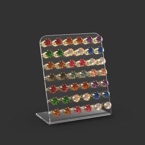 EARRINGS EARRING EAR STUD STUDS JEWELRY JEWELLERY HOLDER STORAGE ORGANIZER MINI SMALL RACK CASE SHOWCASE DISPLAY STAND TRANSPARENT ACRYLIC 42 HOLES TEMPAT PENYIMPANAN RAK PAJANGAN ANTING PERHIASAN AKRILIK BENING MINIMALIST MINIMALIS ELEGAN KEKINIAN MODERN