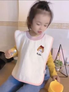 Kids wash towel baby multi-function bib eating brushing teeth and face waterproof