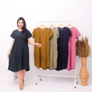 DASTER WARNA KEKINIAN 2023 VIRAL PROMO TERBARU model terbaru busui / bumil dress wanita dewasa lembut dan adem murah