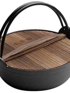 กระทะต้มเหล็กกล้าแบบสแตนเลสสำหรับใช้ในบ้านสไตล์ญี่ปุ่น กระทะต้มซุปสไตล์ย้อนยุค อุปกรณ์ทำอาหารในครัว กระทะทรงกลม