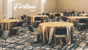 Seahorse Fortune 120 - Meja Banquet | Meja Meeting | Round Table | Meja Bulat - Multplek Coating Meja Pertemuan Besi Tahan Karat Meja Lipat Ringan 4-6 Orang - Lazada