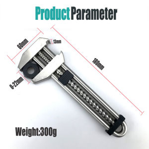 [Arrived within 3 days] Multifunctional Universal Wrench Bottle Opener Portable Universal Wrench Spanner Stainless Steel Adjustable Wrench Spanner Small Hand Tools